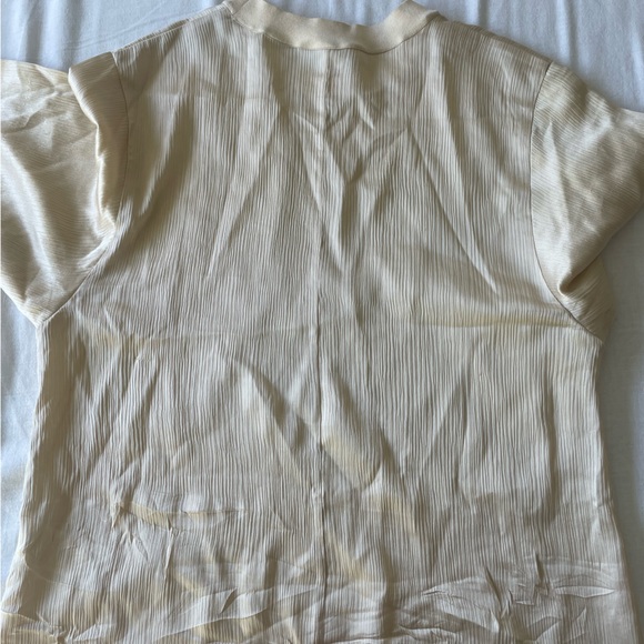 Vince Rib-Flutter Silk Top - Picture 8 of 8